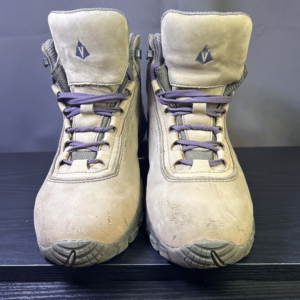 Vasque Talus UltraDry Mid Hiking Boot Women 9M Brown Leather Vibram Soles 7419M - Picture 3 of 11